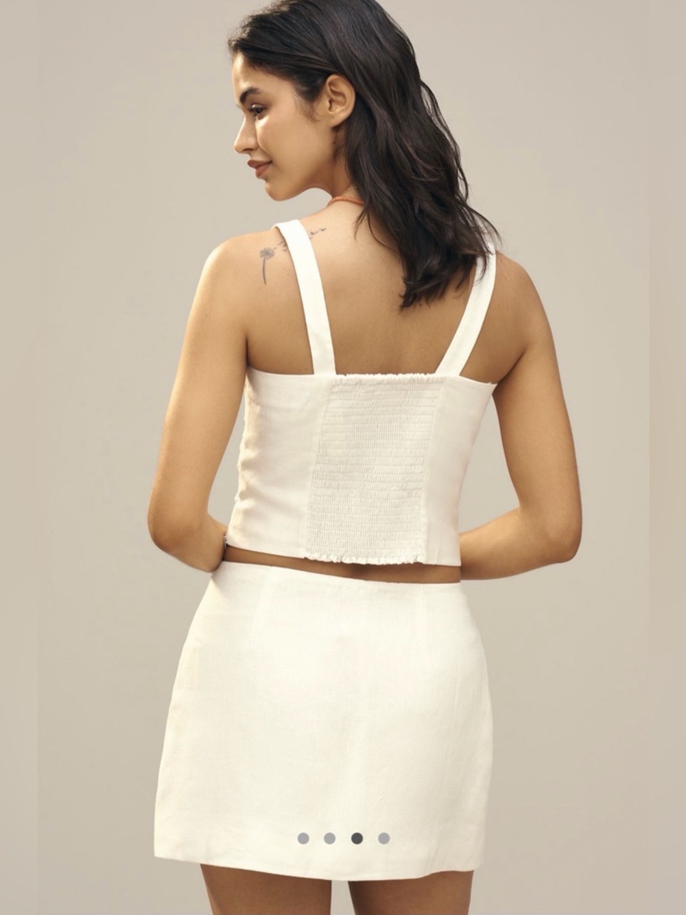 Reformation Ren Linen Mini Skirt NWT - Picture 4 of 8